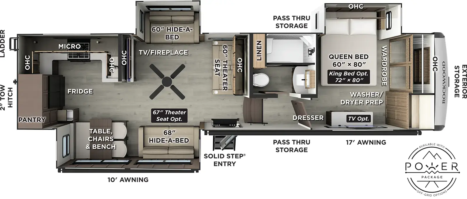 Rockwood Signature Fifth Wheels R371RK Floorplan